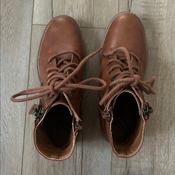 Zodiac Tan Lace-Up Boots - Picture 2 of 3